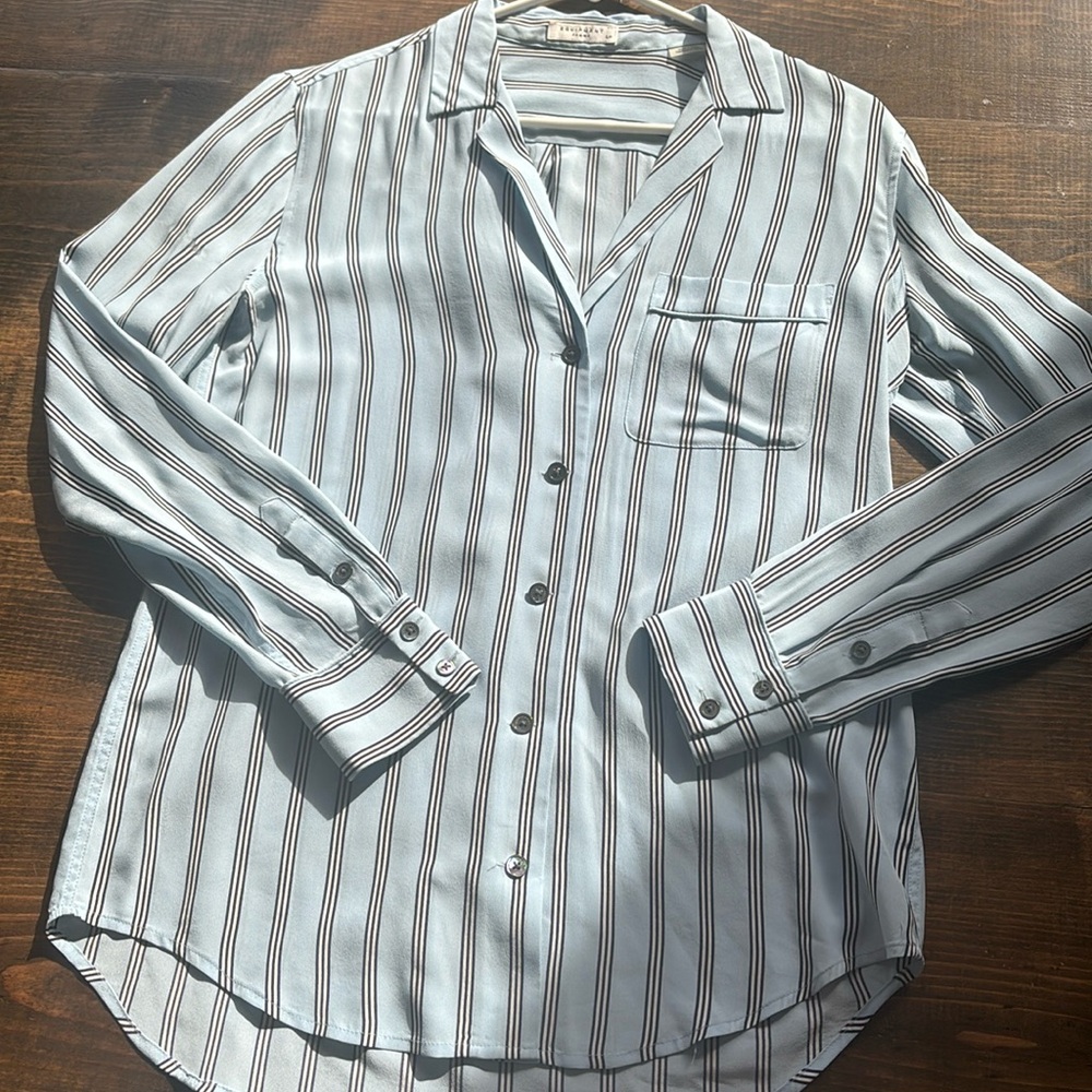Equipment Blouse Blue Striped S